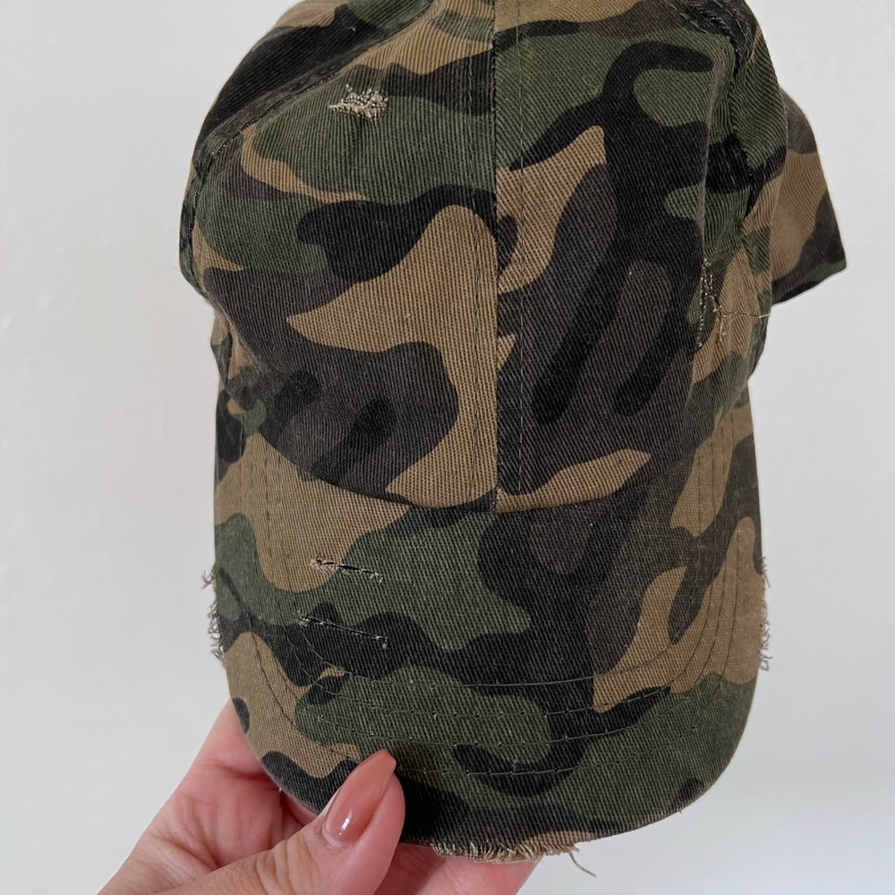 Camo ponytail hat